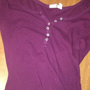 H&M maroon long sleeve tee